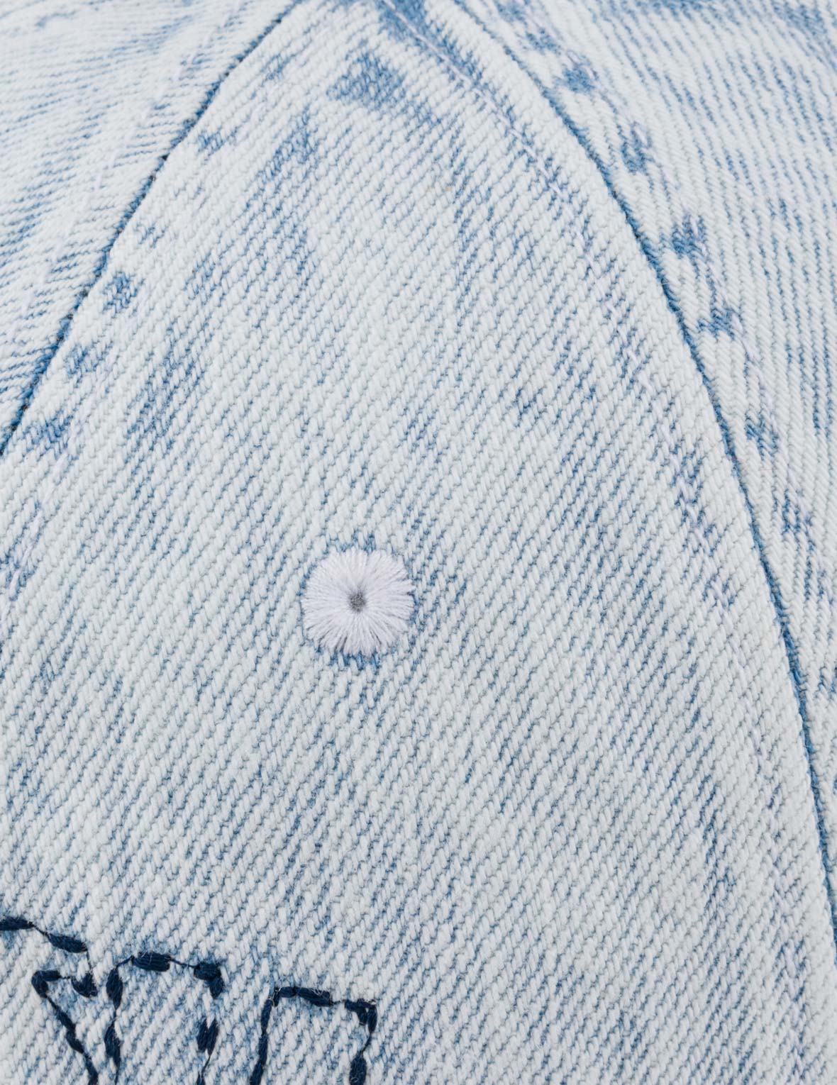 簡約刺繡重水洗牛仔帽