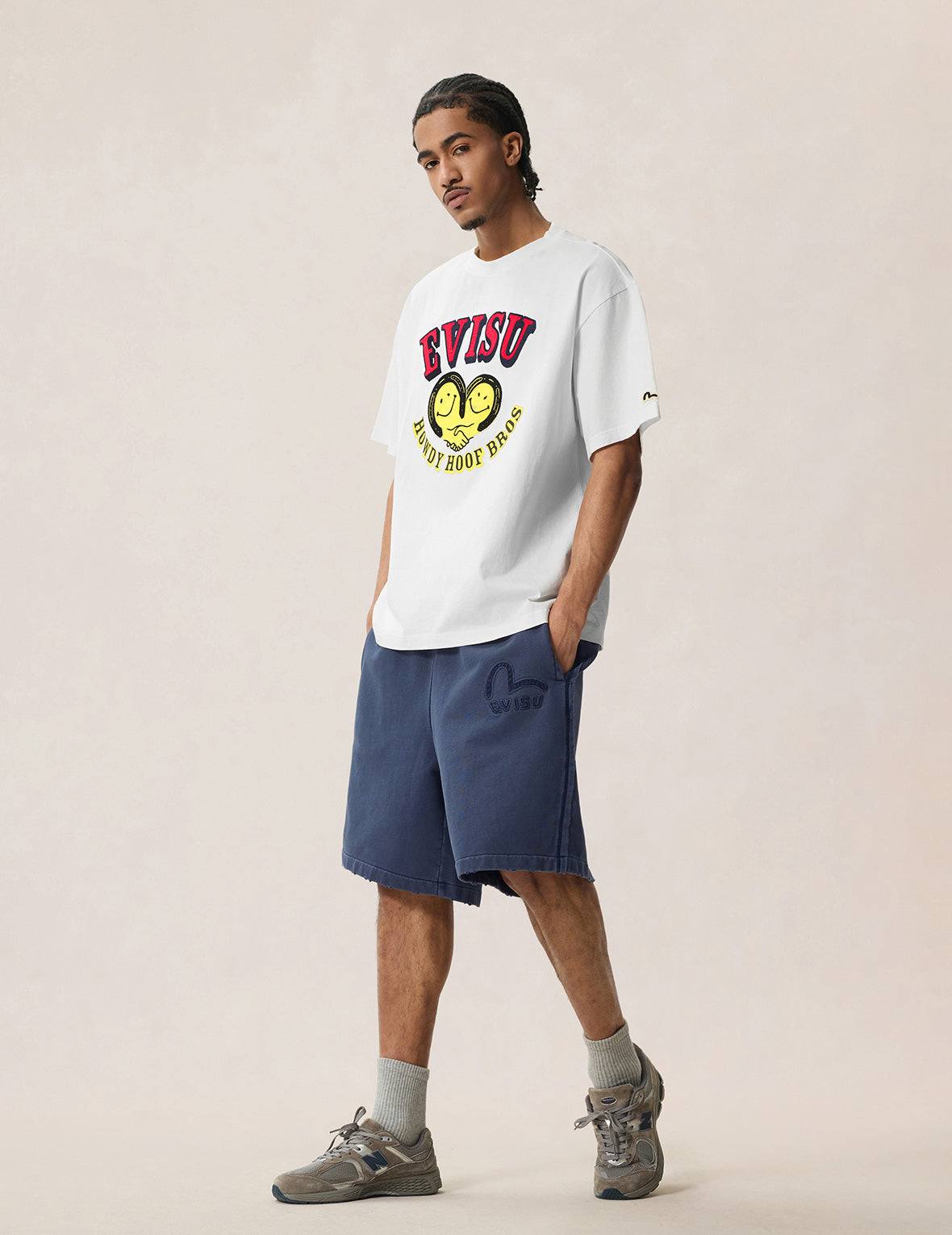Chain Stitch Seagull Heavy Washed Sweatshorts