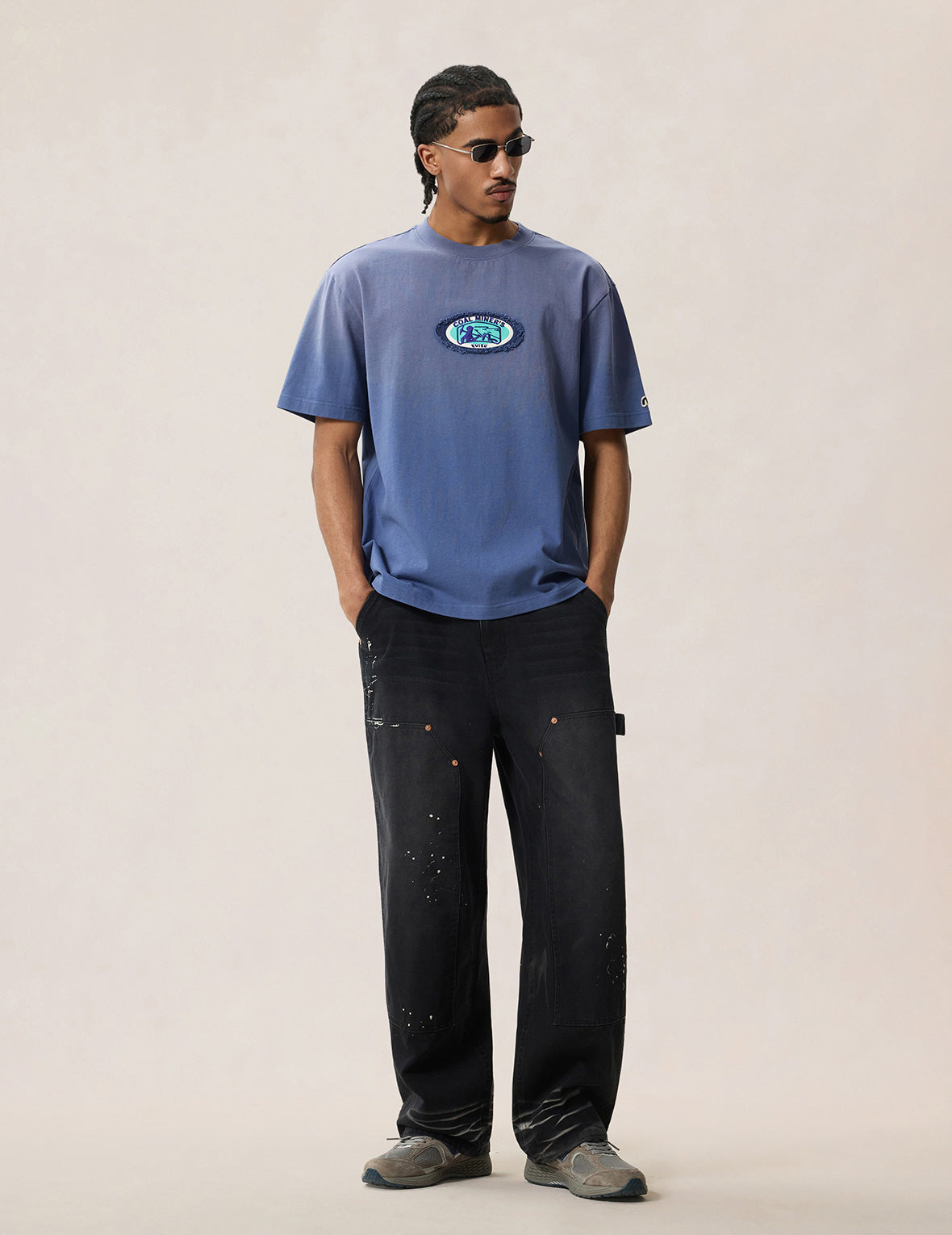 Washed Multi-process Miner Badge T-shirt