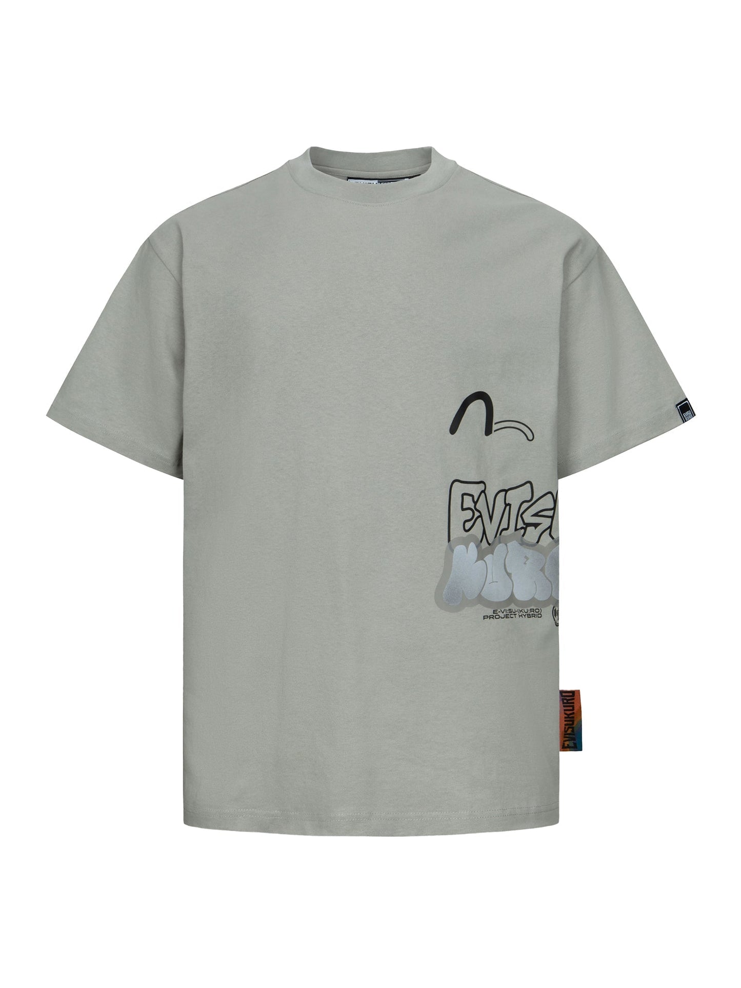 Seagull and Graffiti Logo Print Relax Fit T-Shirt