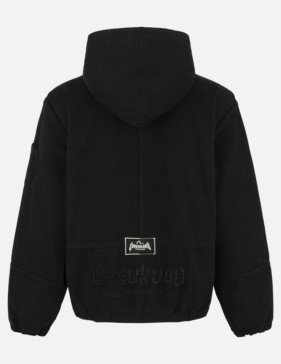 Logo Embroidery Boxy Hooded Jacket