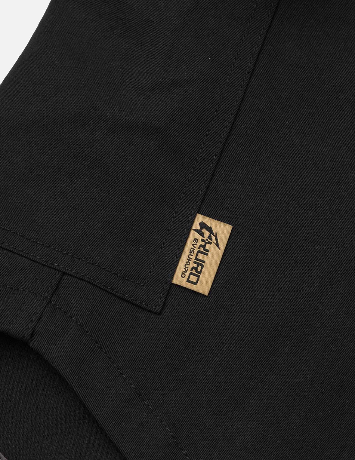 刺繡多口袋寬版休閒襯衫外套