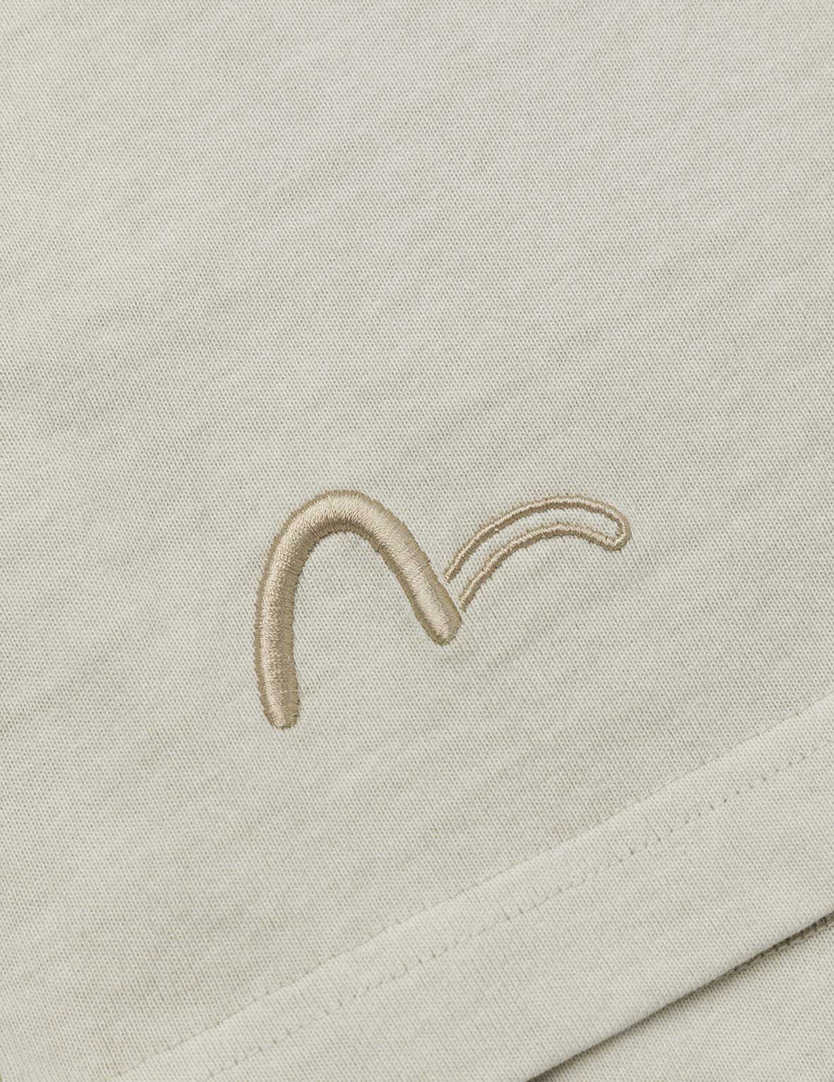 海鷗刺繡與口號印花超寬版T卹