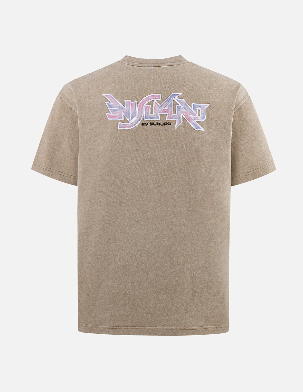 EVISUKURO Embroidery Washed Relax Fit T-shirt