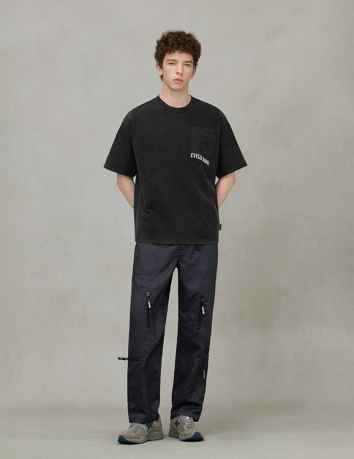 Allover Logo Print Loose Fit T-shirt