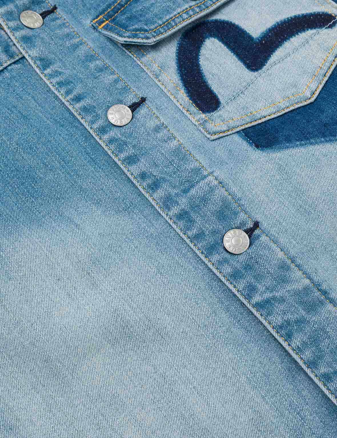 Deconstructed with Multi-pocket Loose Fit Denim Jacket