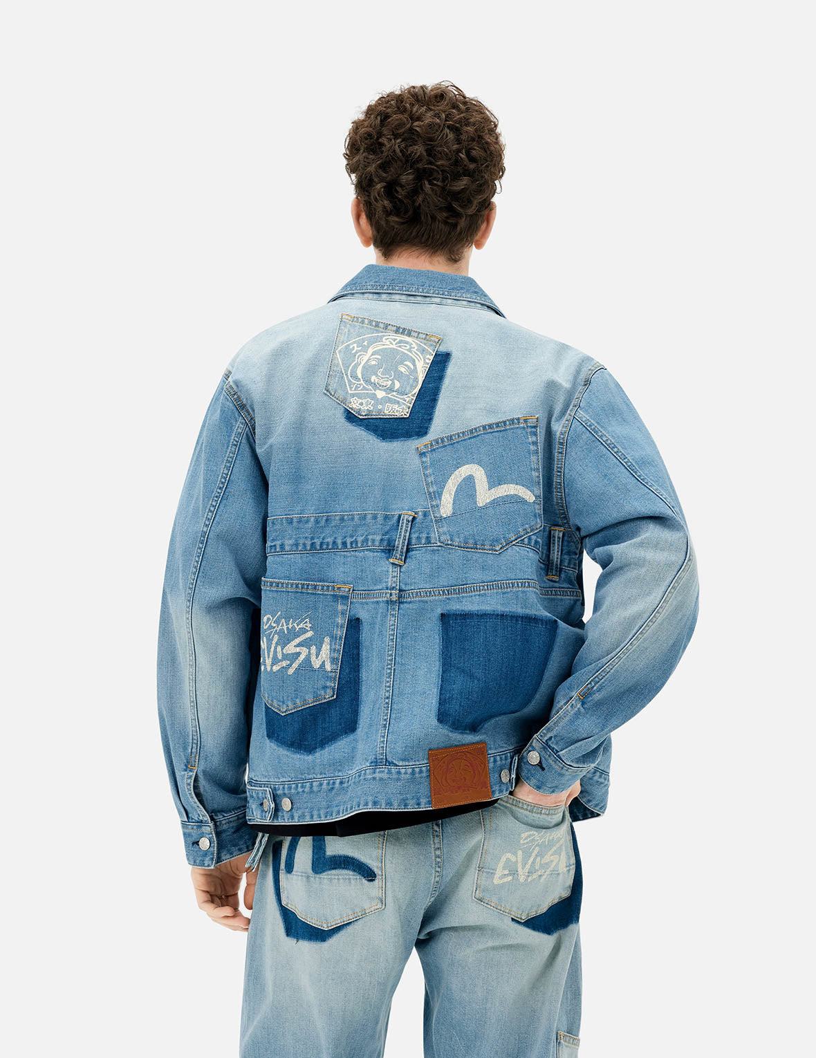Deconstructed with Multi-pocket Loose Fit Denim Jacket