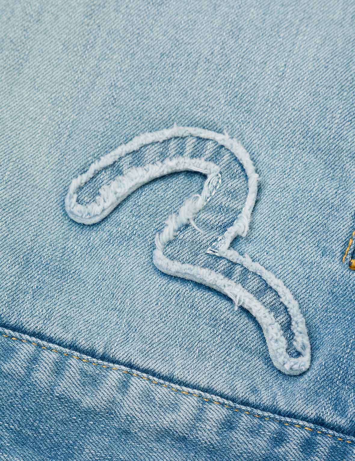 Deconstructed with Multi-pocket Loose Fit Denim Jacket