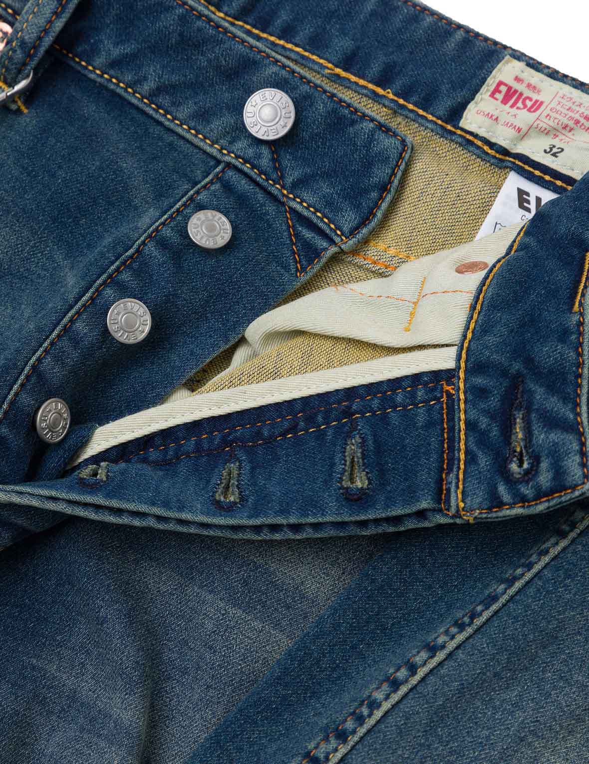 海鷗刺繡與人手編織掛繩休閒牛仔褲 #2030
