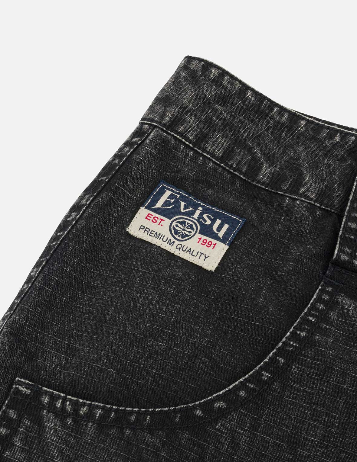 Seagull and Kamon Embroidery Straight Fit Woven Joggers