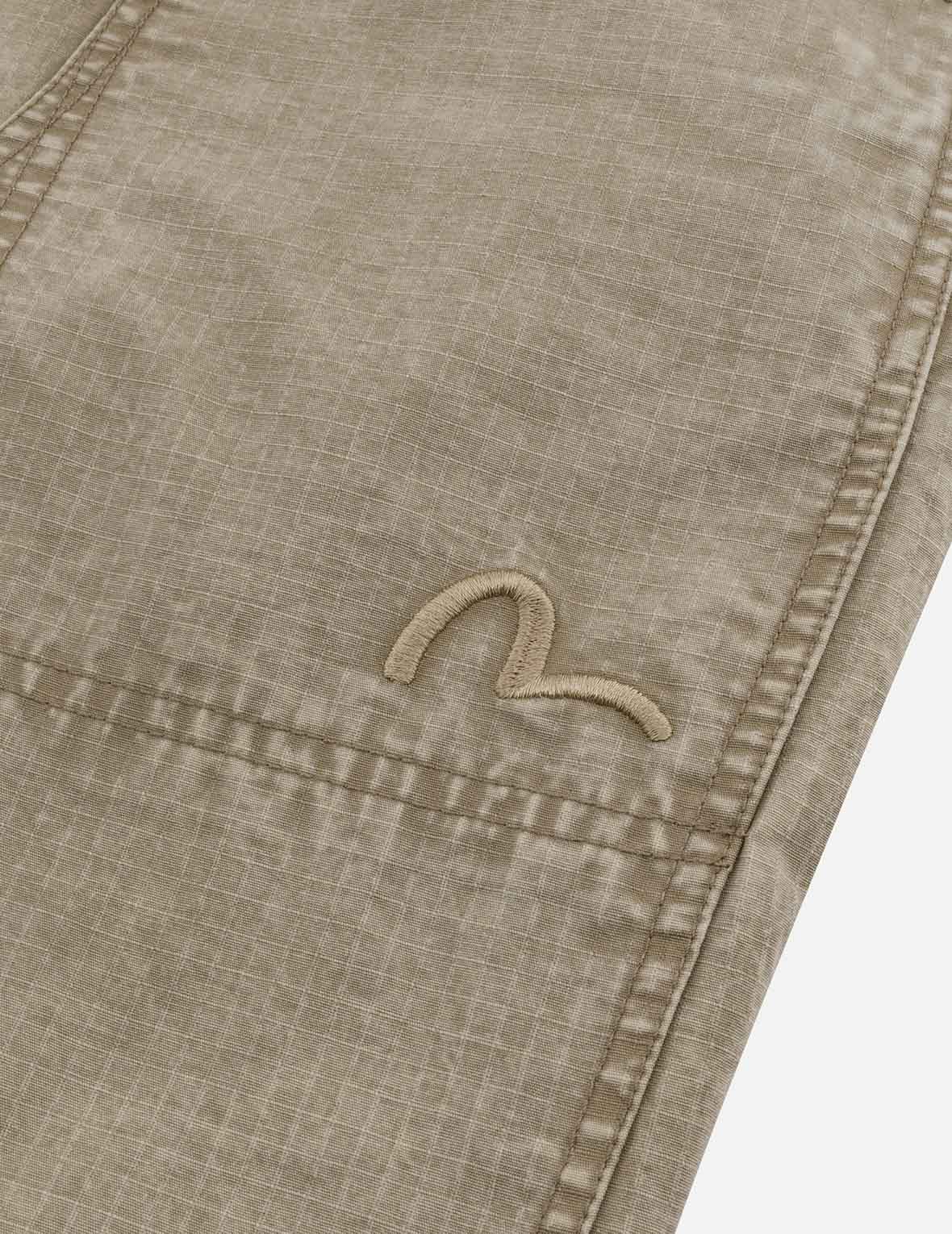 Seagull and Kamon Embroidery Straight Fit Woven Joggers