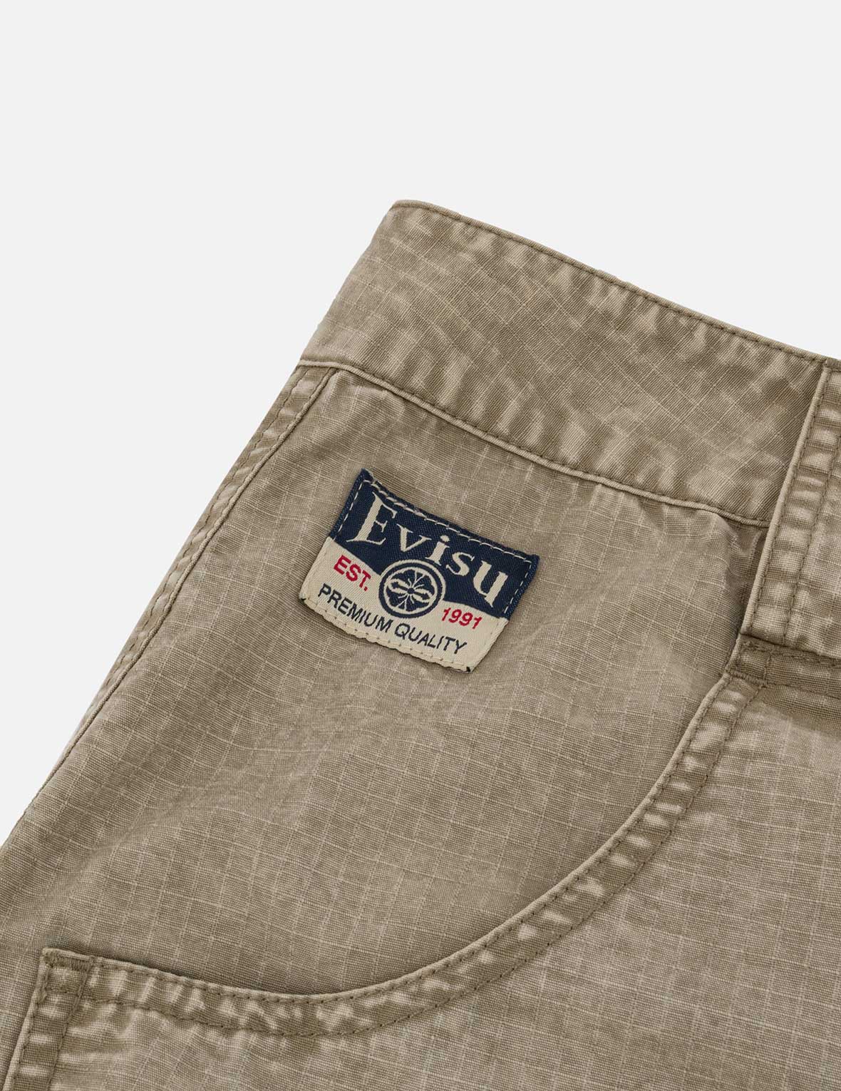 Seagull and Kamon Embroidery Straight Fit Woven Joggers
