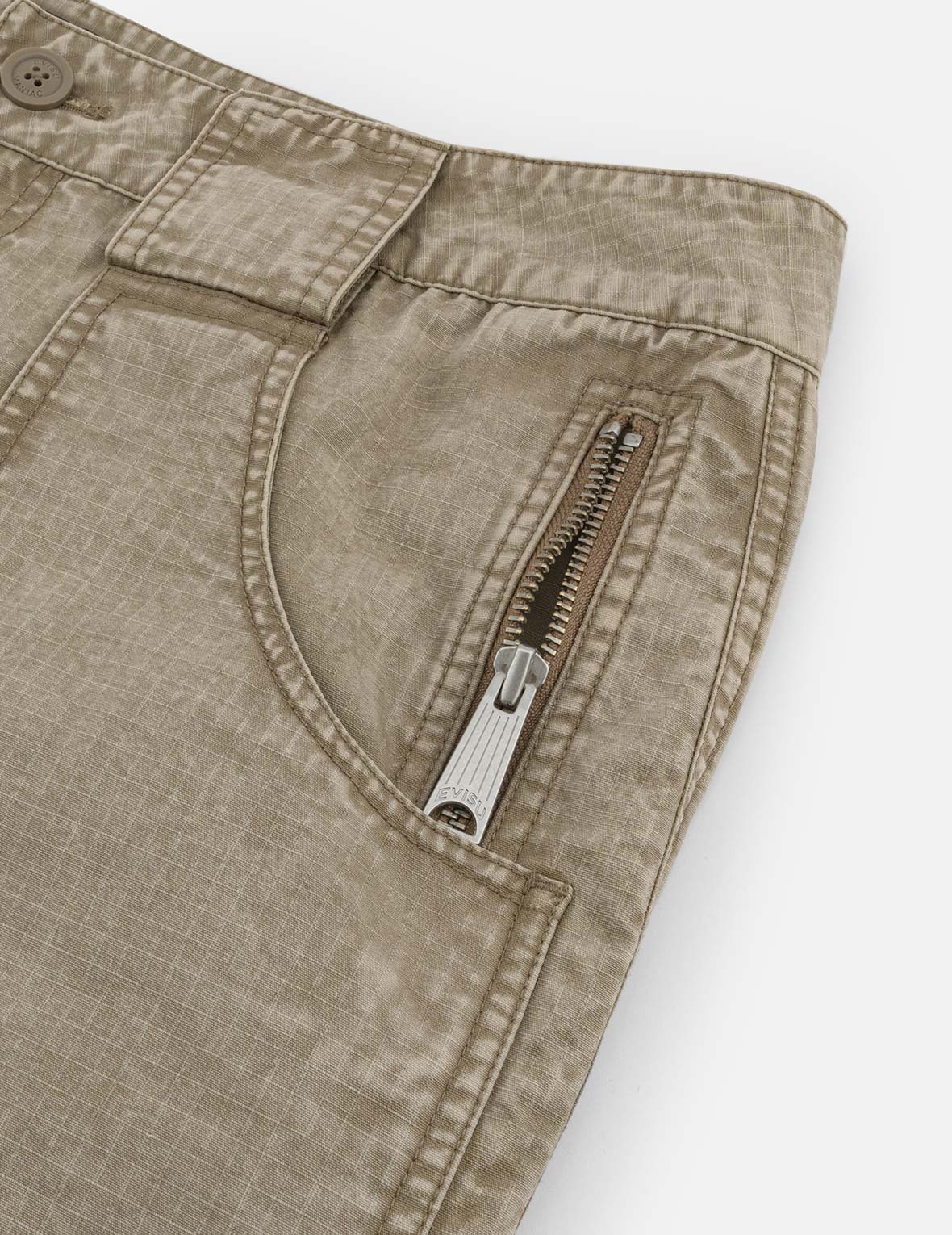 Seagull and Kamon Embroidery Straight Fit Woven Joggers