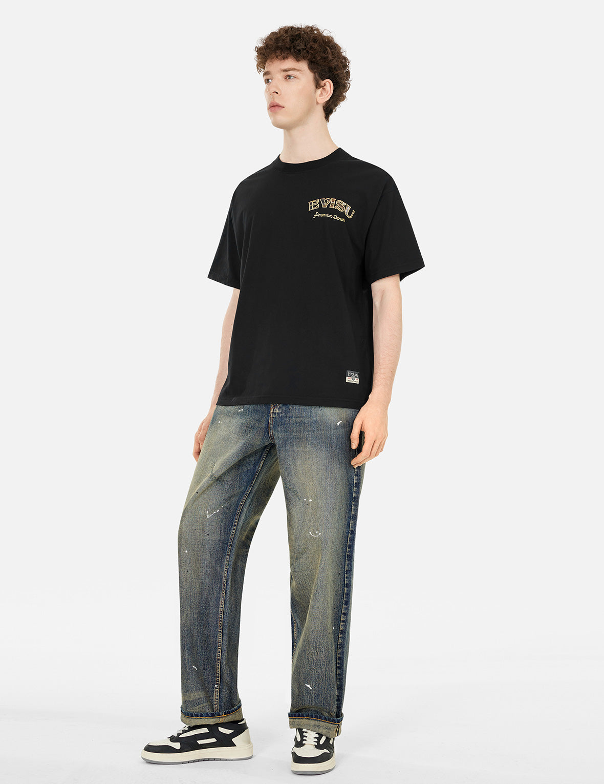 Brocade logo and Kamon Appliqué Relax Fit T-shirt