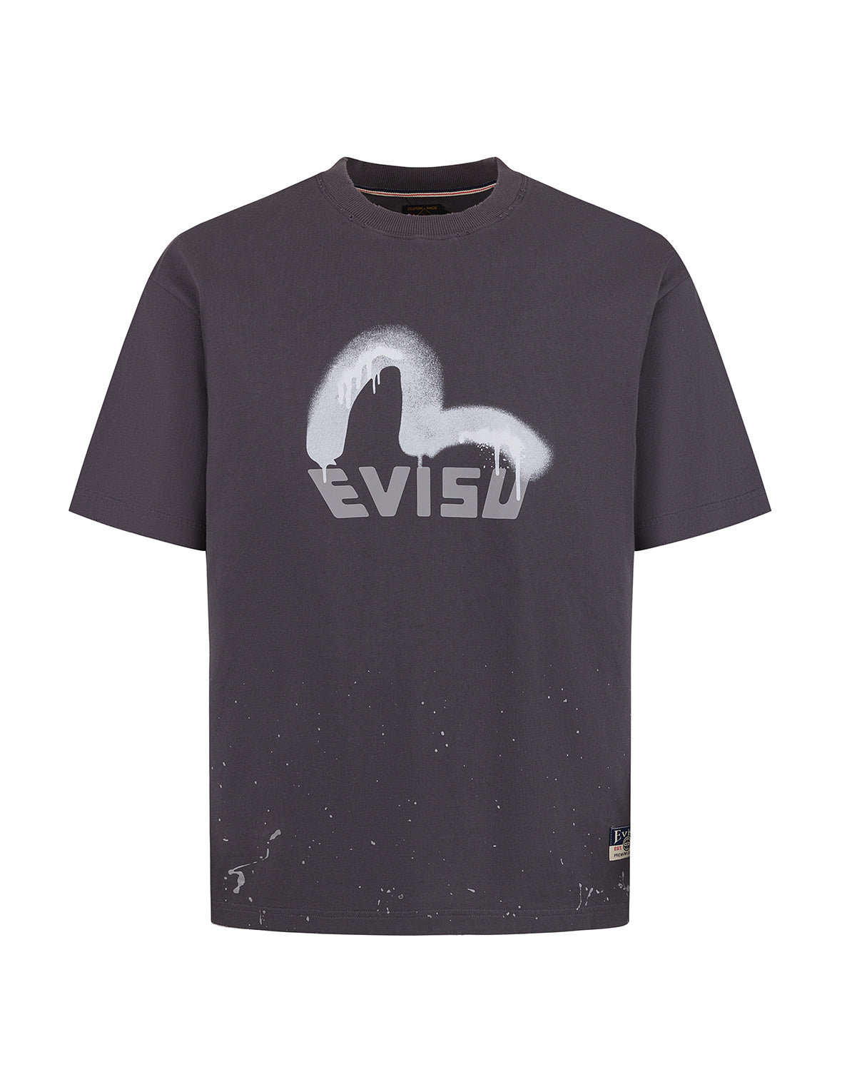 Logo and Seagull Print Relax Fit T-shirt