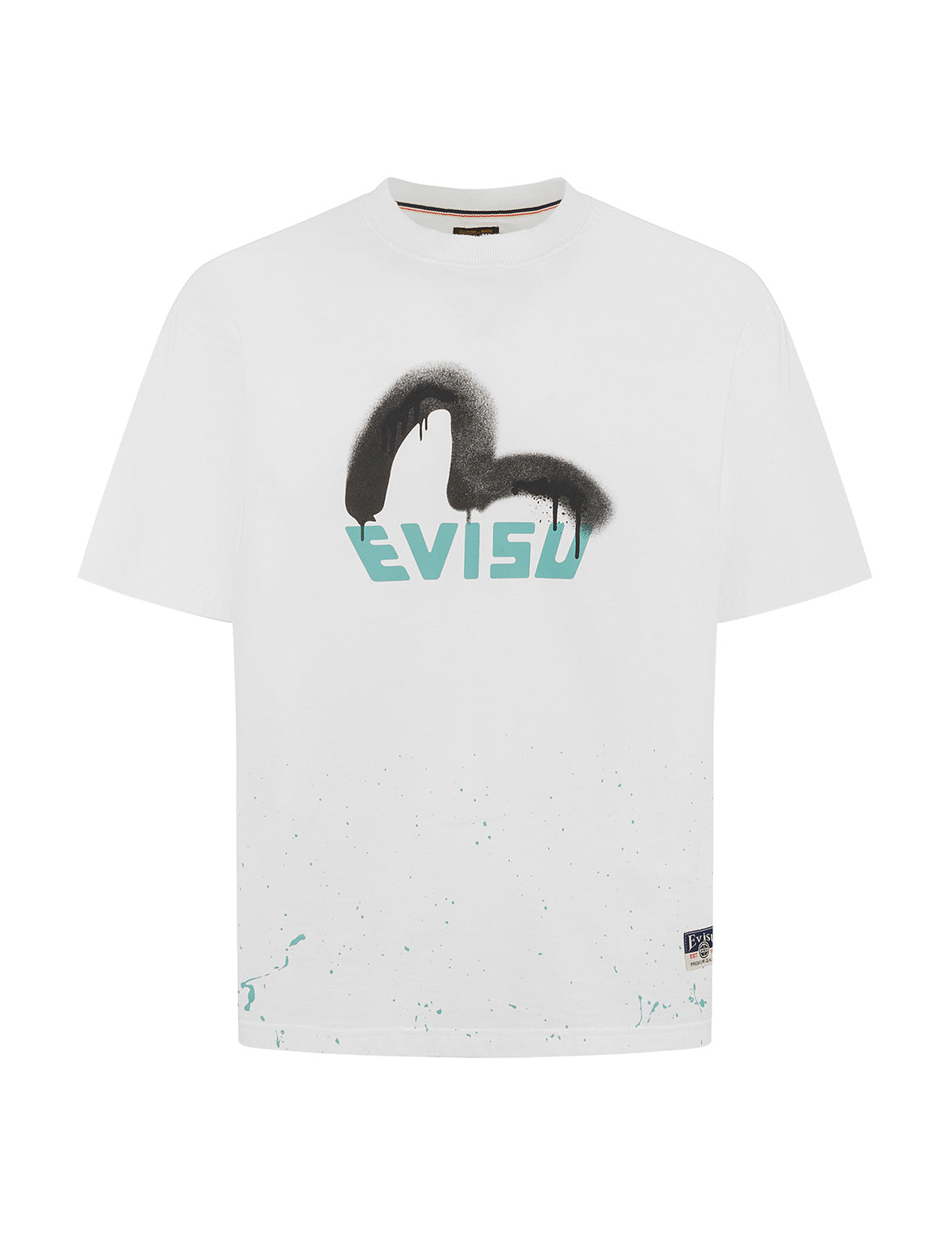 Logo and Seagull Print Relax Fit T-shirt