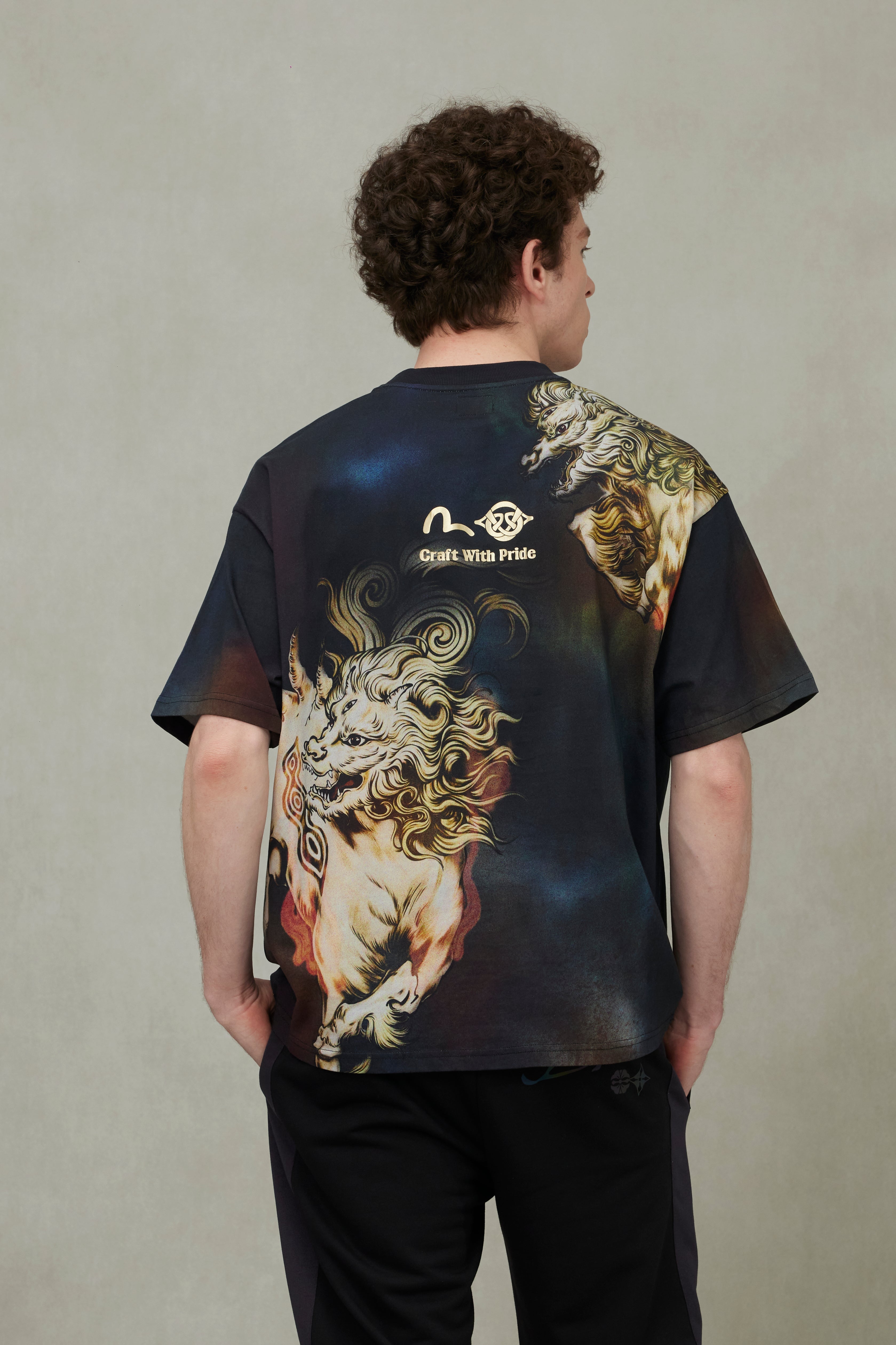 Hakutaku Print Loose Fit T-Shirt