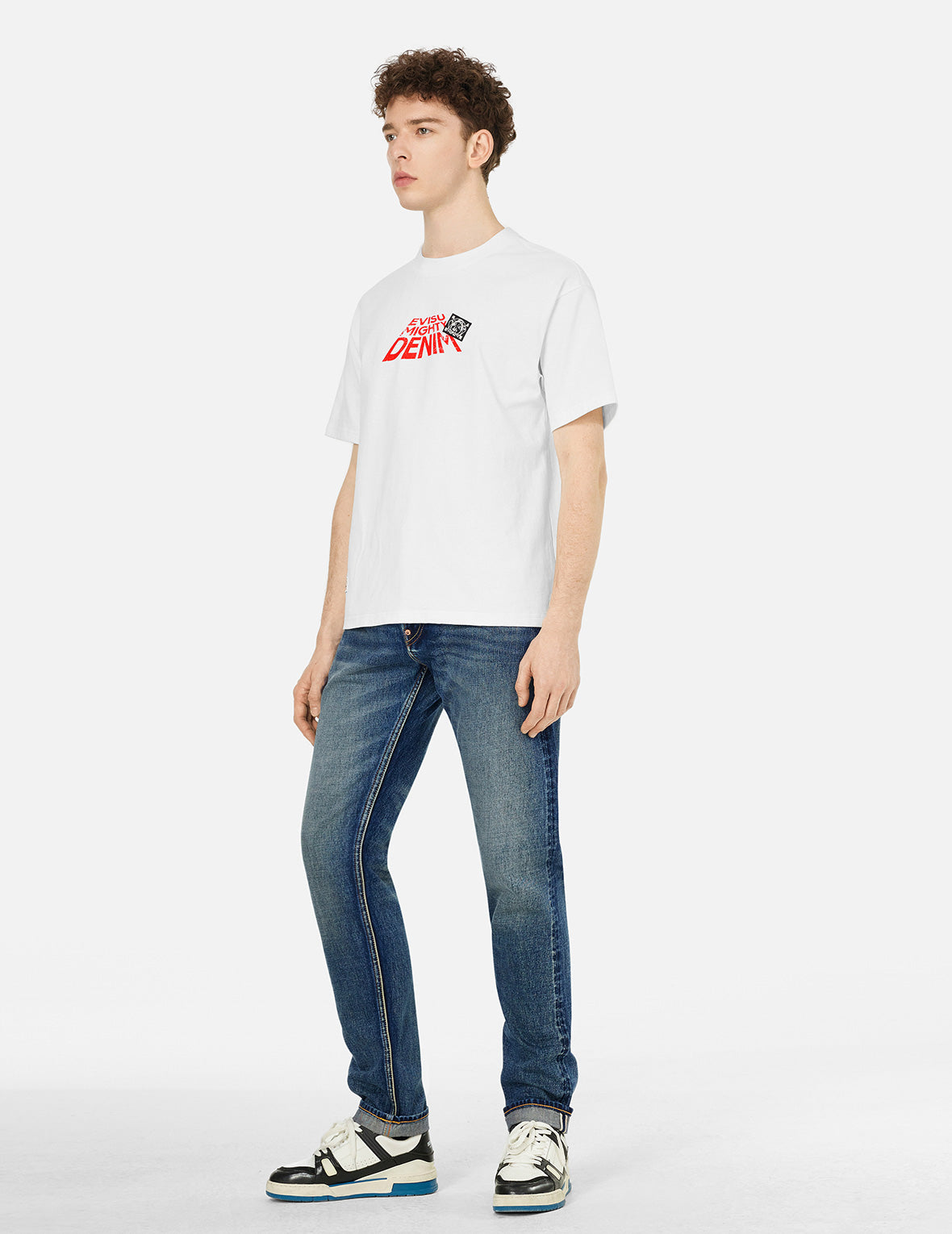 Seagull and Slogan Print Relax Fit T-shirt