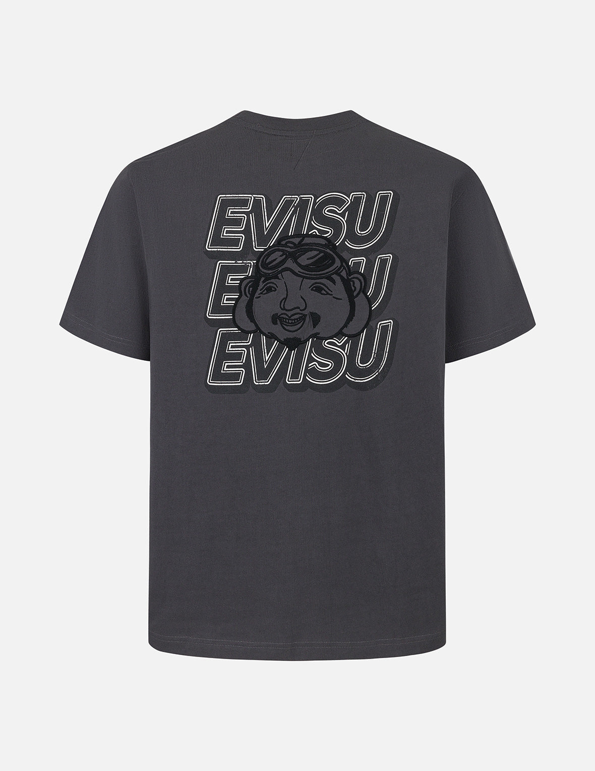 Slogan Print with Godhead Appliqué Embroidery Regular Fit T-Shirt