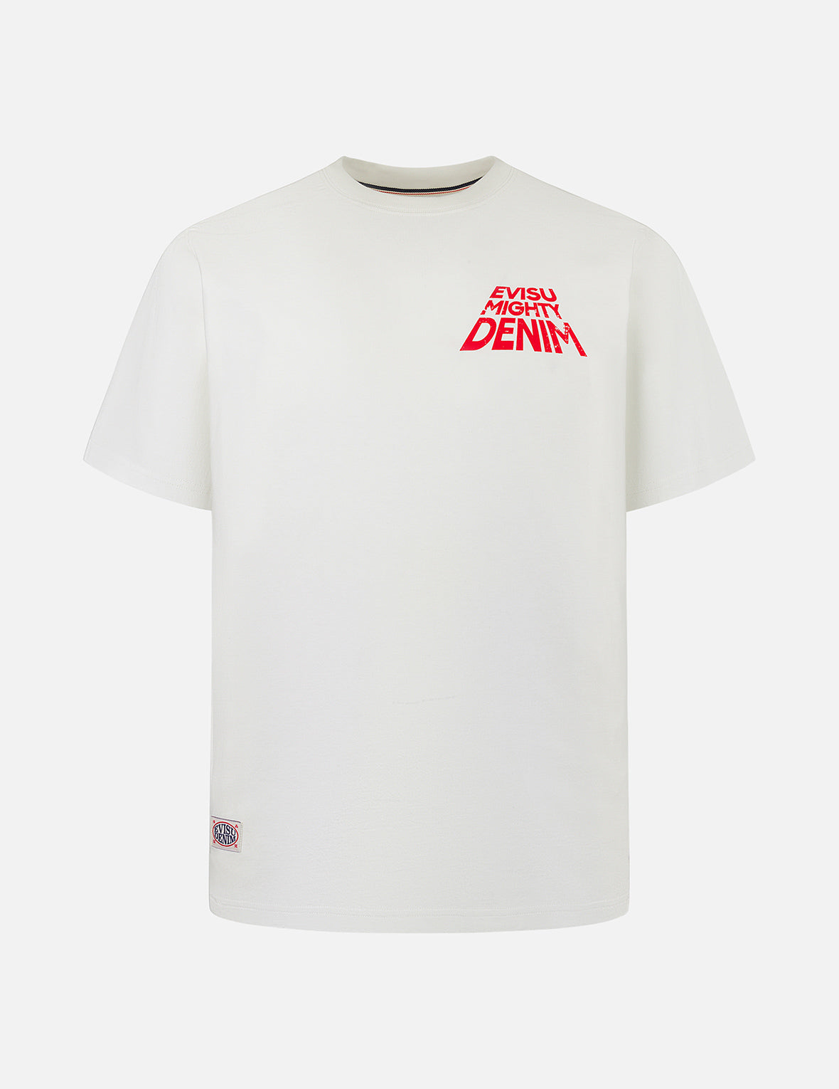 Slogan Print with Godhead Appliqué Embroidery Regular Fit T-Shirt
