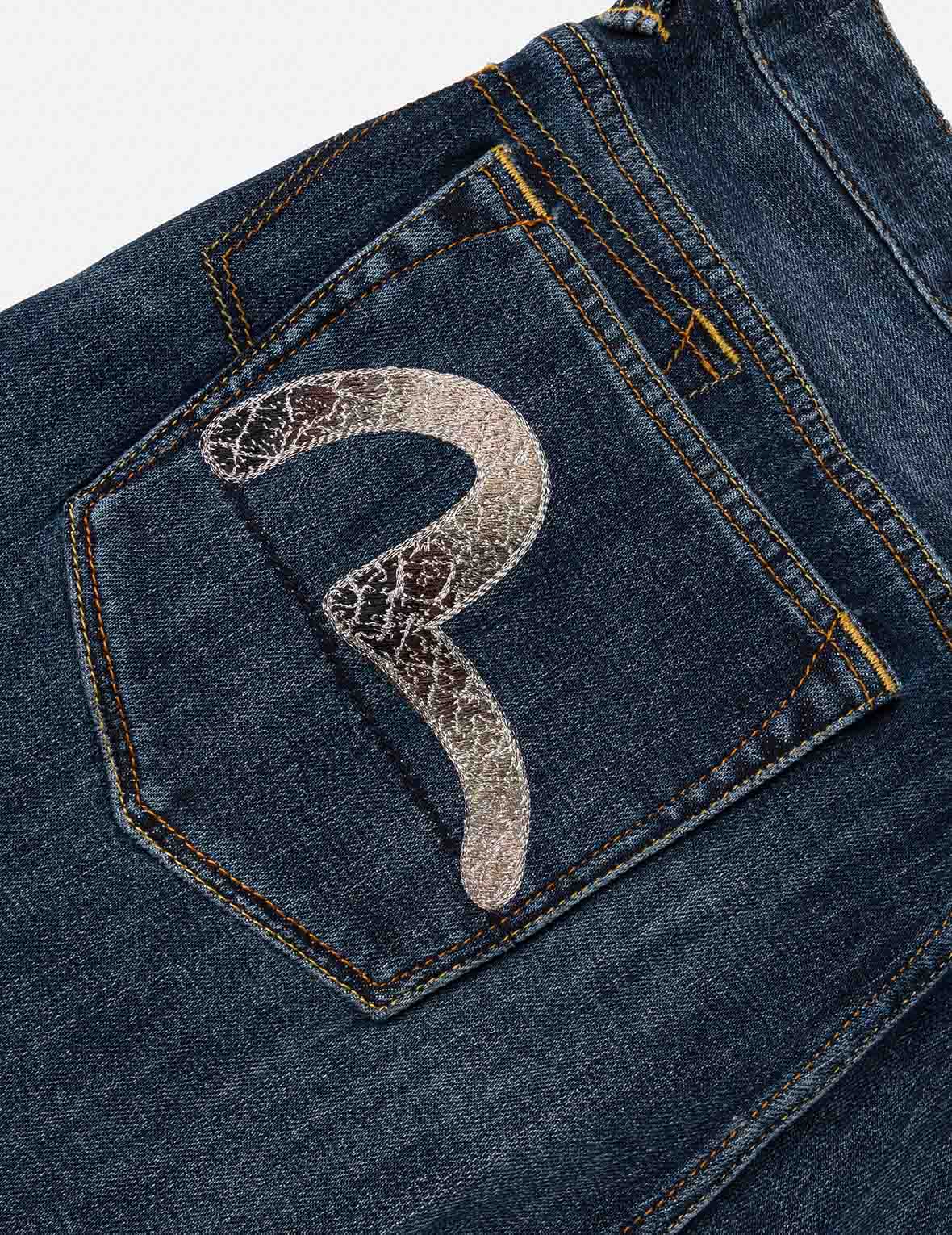 Seagull Embroidery Multi-pockets Jeans #2020