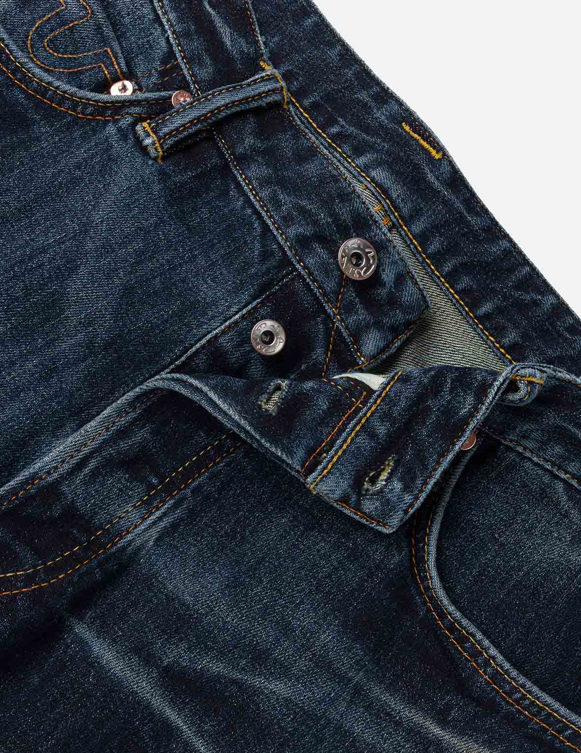 Seagull Embroidery Multi-pockets Jeans #2020