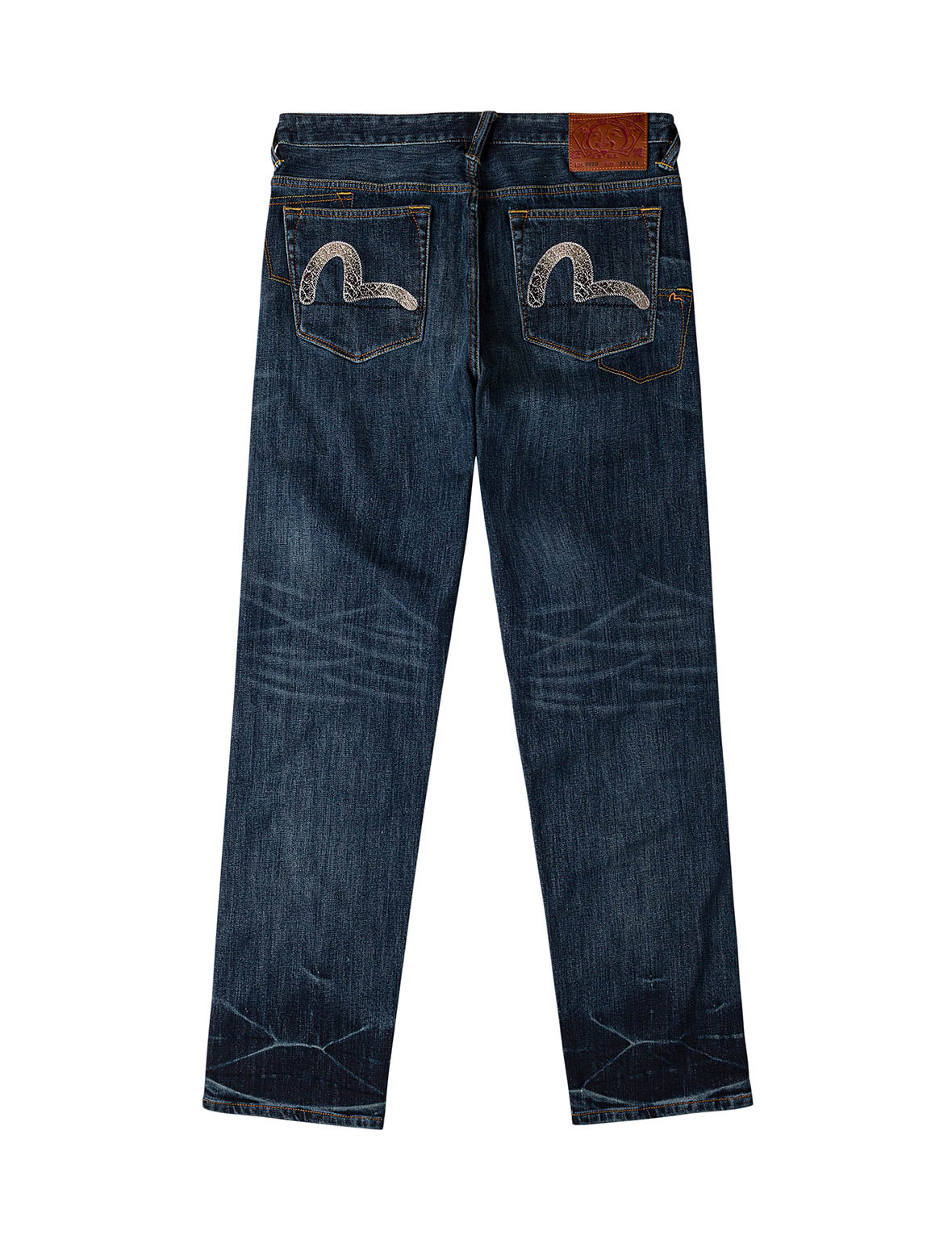 Seagull Embroidery Multi-pockets Jeans #2020