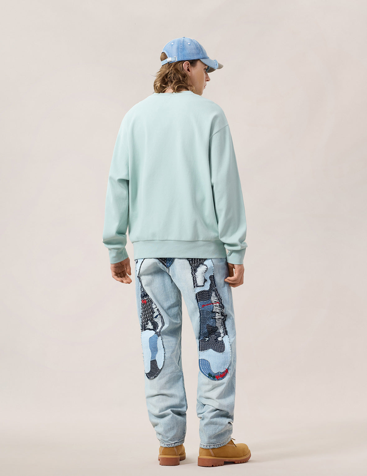 Daicock Sashiko Patchwork Jeans #2038