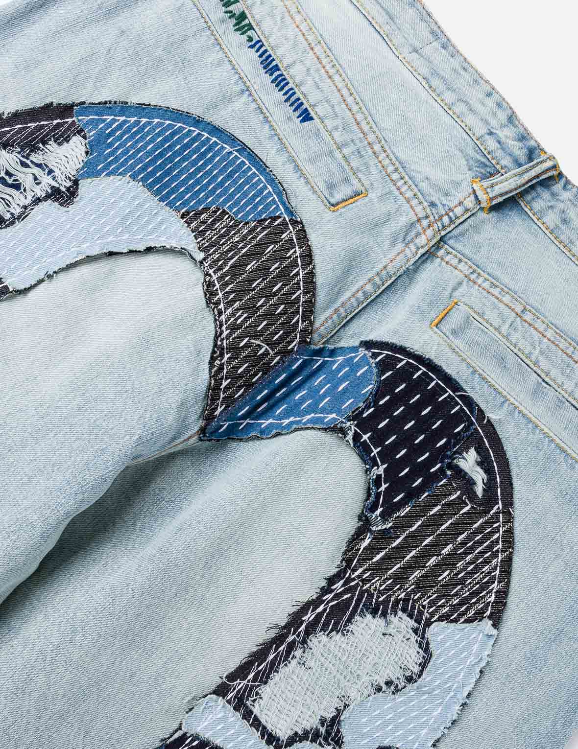 Daicock Sashiko Patchwork Jeans #2038