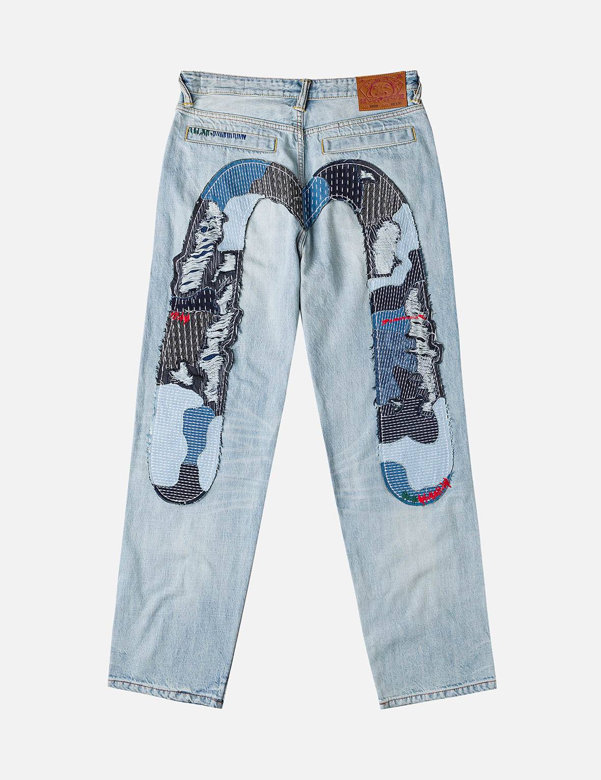 Daicock Sashiko Patchwork Jeans #2038