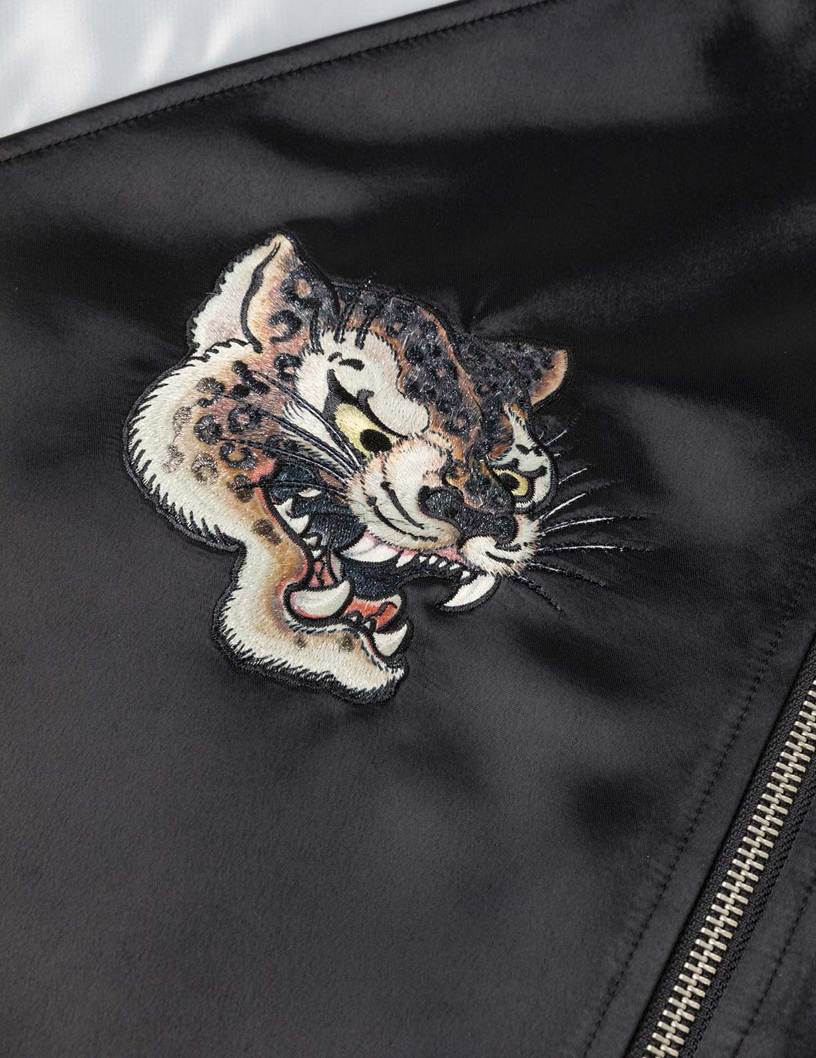 Duo Leopard Embroidery Souvenir Jacket