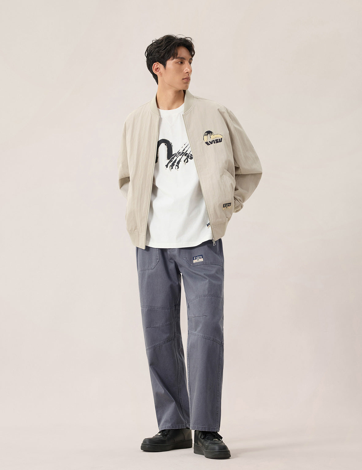 Back Flap Pockets Relax Fit Pants