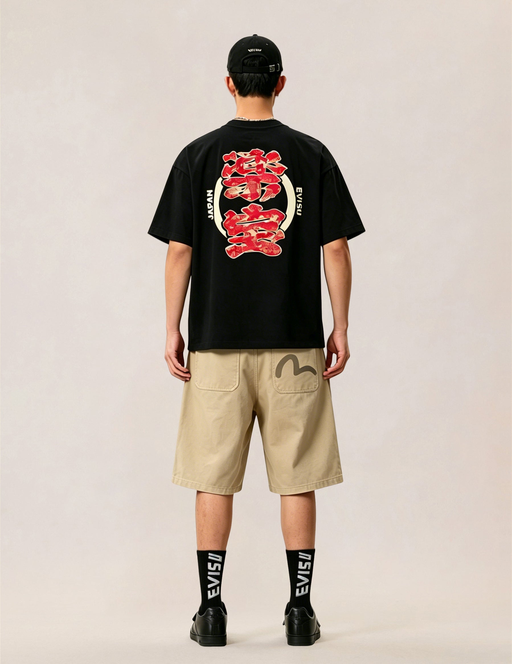 Seagull Print Pocket Shorts