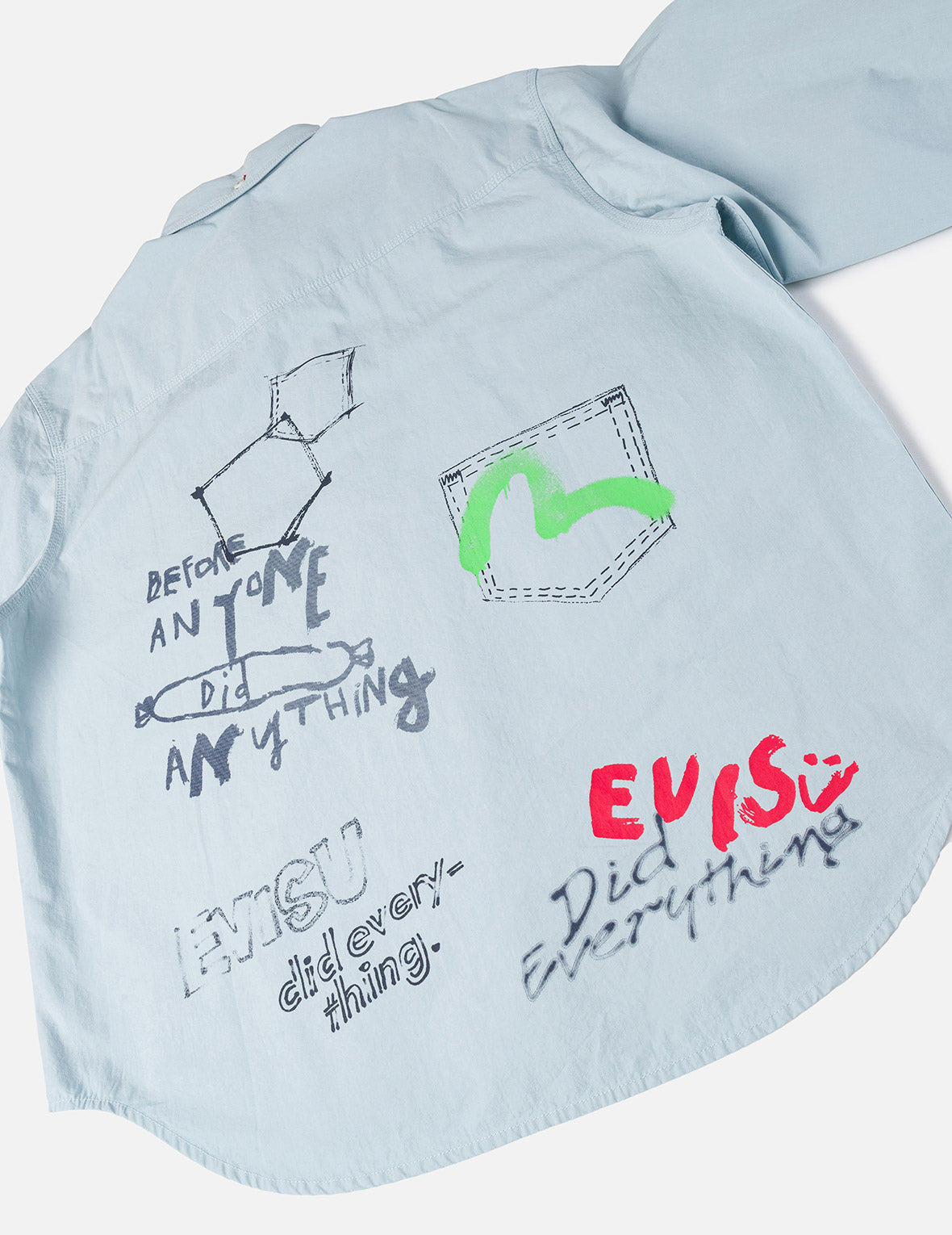 Hand-Drawn Print Long-Sleeve Shirt