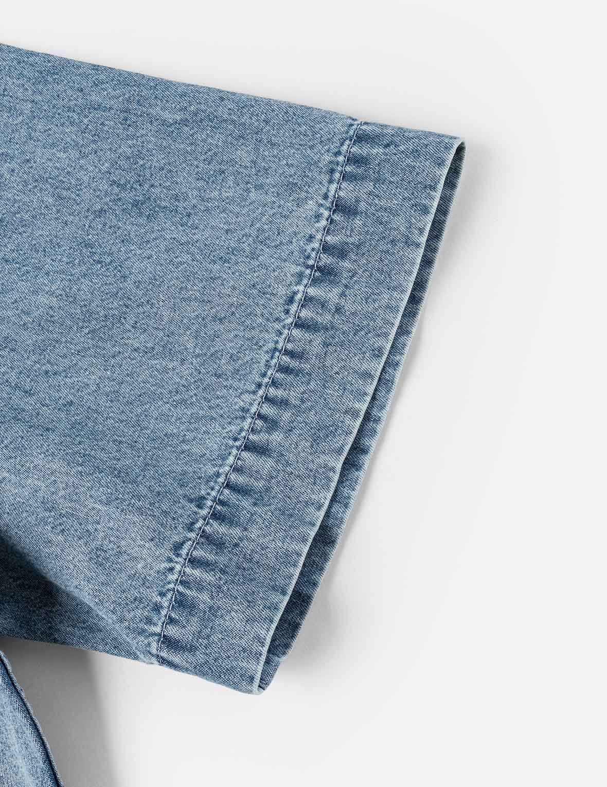 Dual Pocket Boxy Denim Shirt