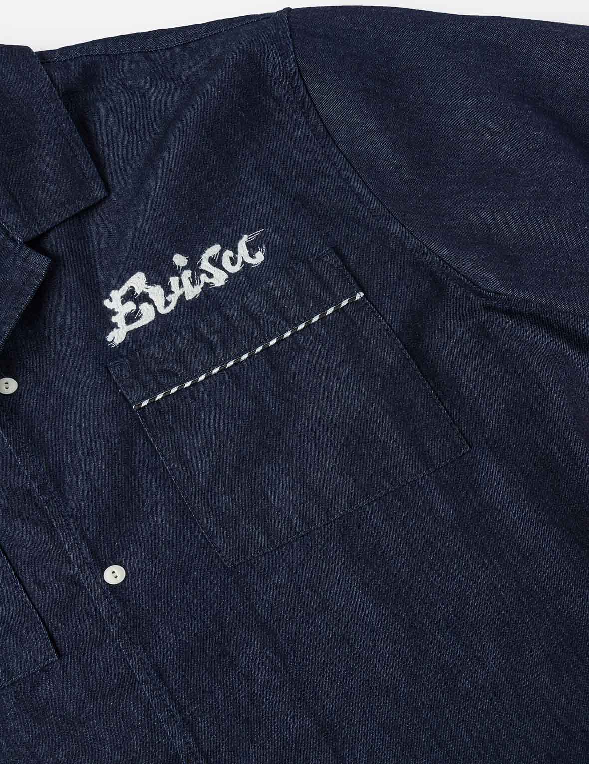 Whip-stitch Dual Pocket Boxy Denim Shirt