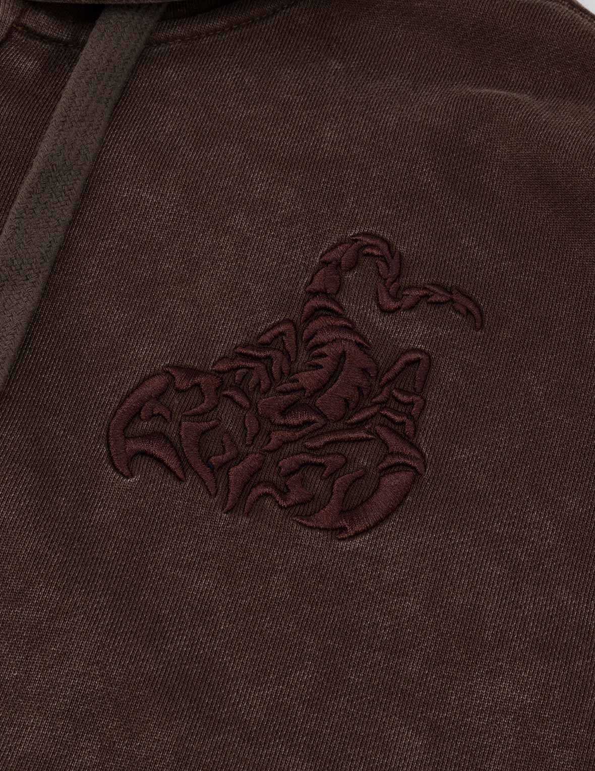 天蠍刺繡連帽衛衣