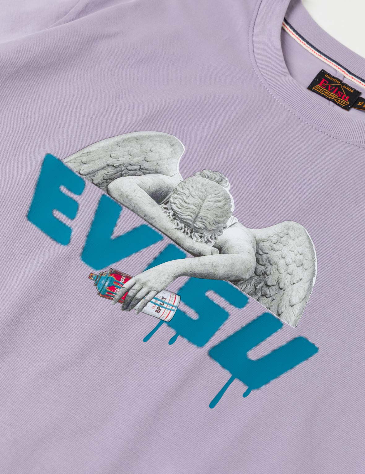 Angel and Aerosol Spray Paint Print T-shirt