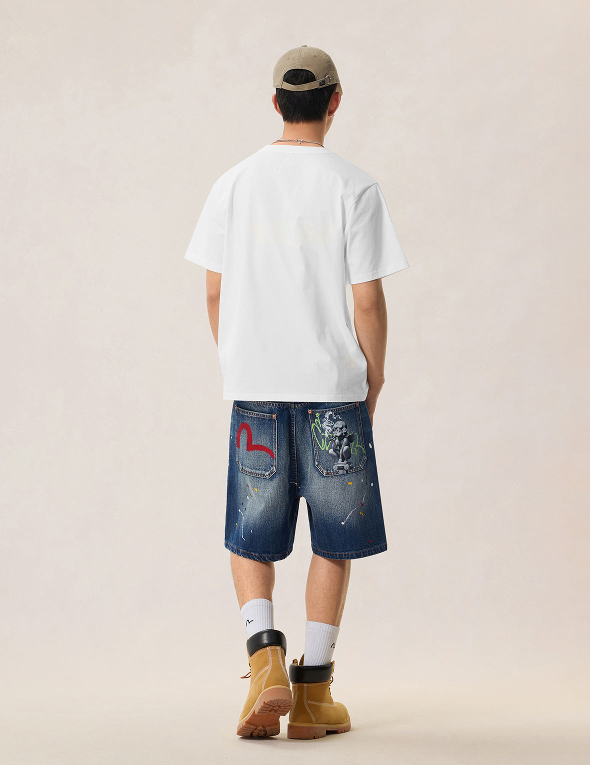 Angel and Aerosol Spray Paint Print T-shirt