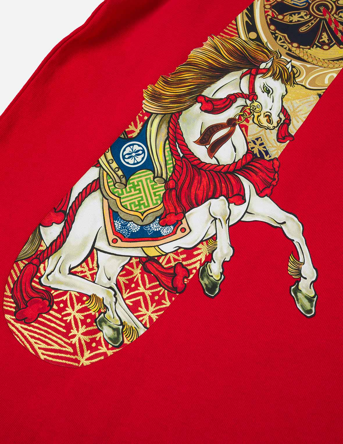Year Of Horse Daicock Printed T-shirt - Red