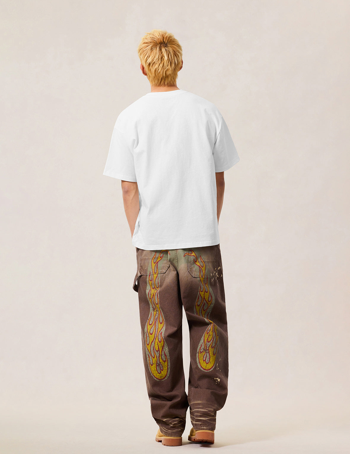 Poker Aces and Flocked Star T-shirt - White