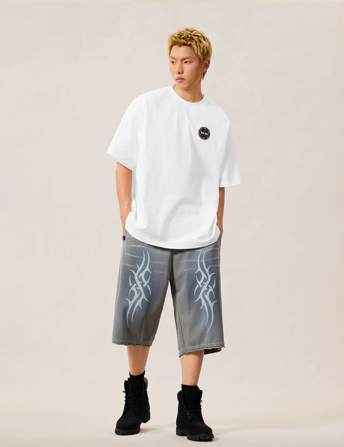 Poker Lucky Dice and Flocked Seagull T-shirt - White