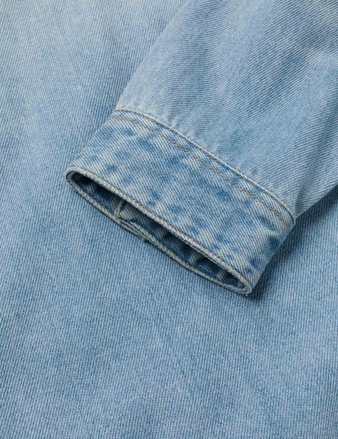 解構商標與海鷗刺繡超寬版牛仔外套