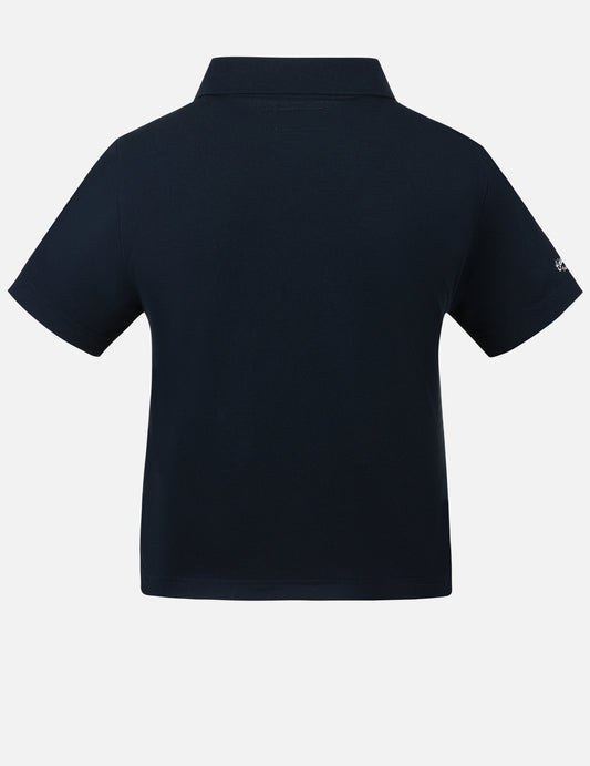 Seagull and Slogan Embroidery Fashion Fit Polo Shirt