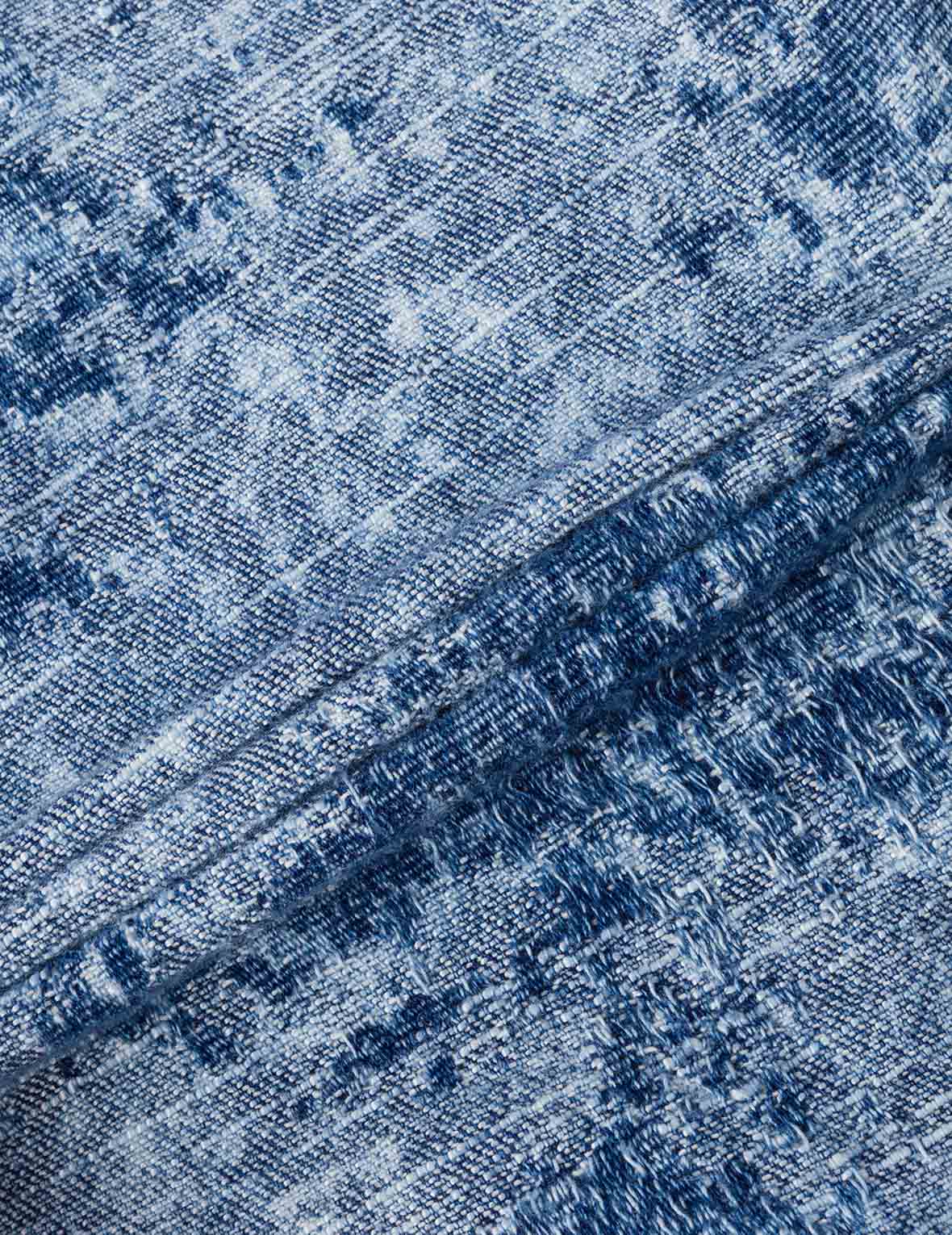 Detachable Distressed Denim Bomber Jacket