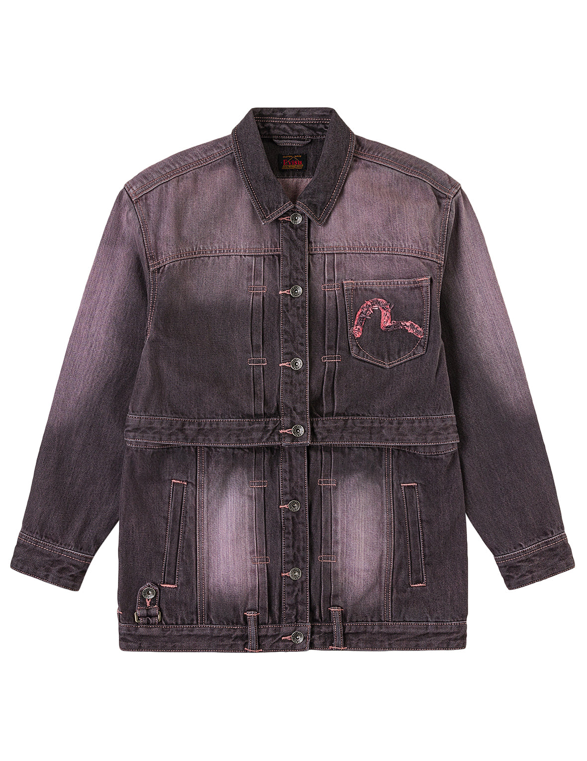 Embroidery Two Way Denim Jacket