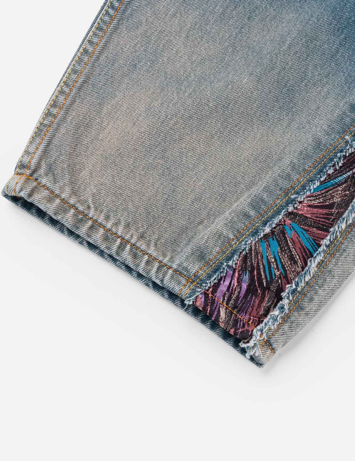 Brocade Patchwork Balloon Jeans