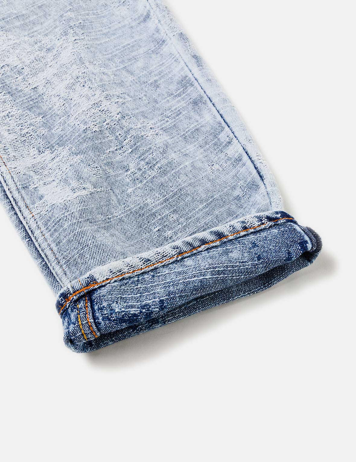 Distressed Denim Balloon Jeans