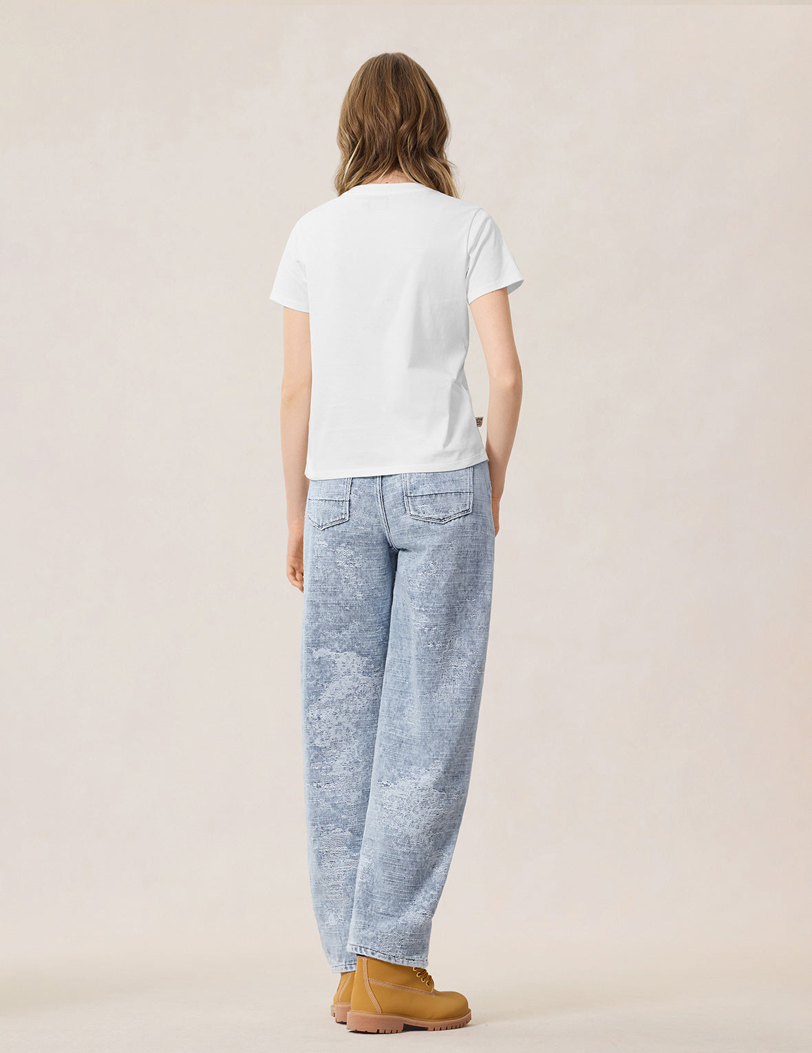 Distressed Denim Balloon Jeans