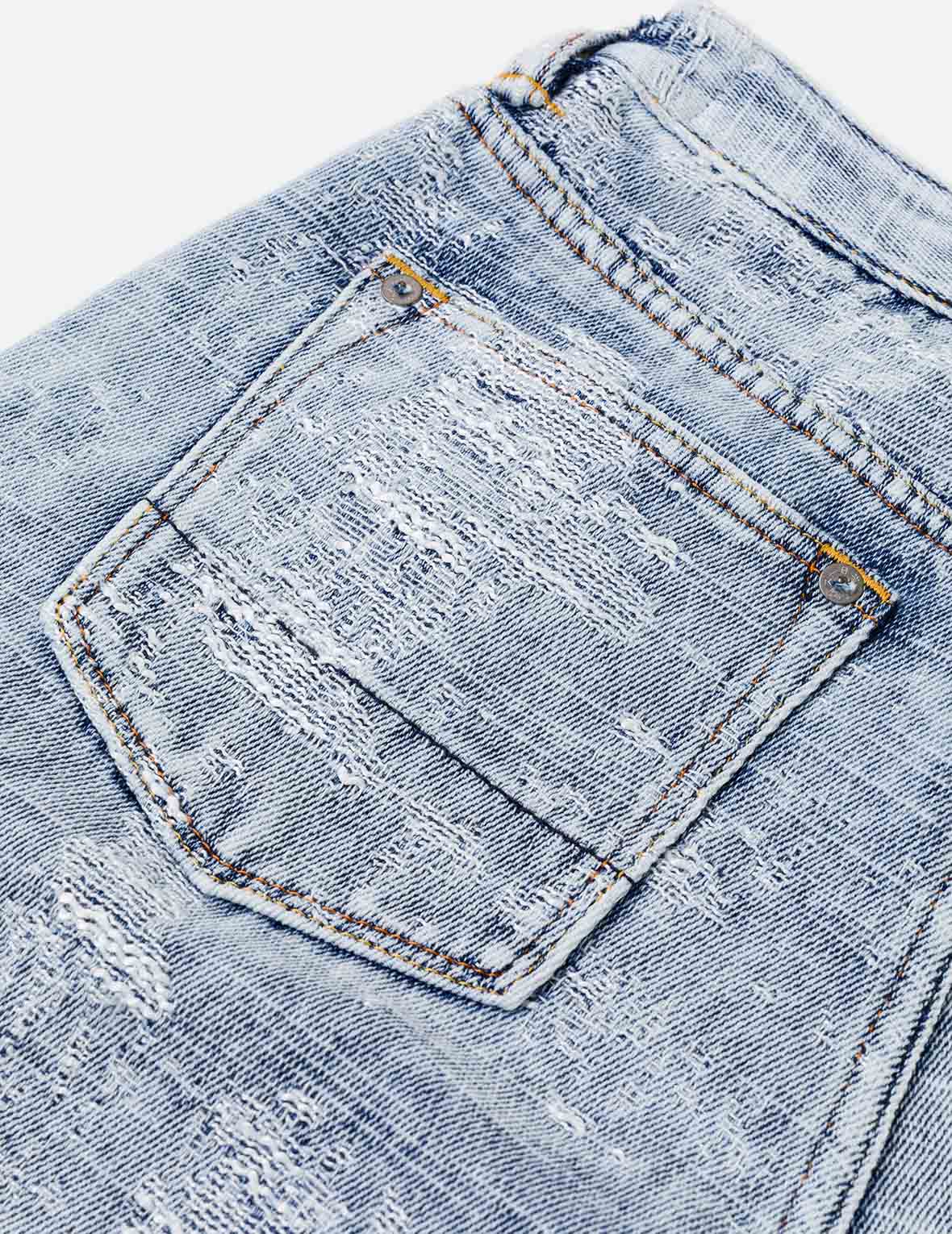 Distressed Denim Balloon Jeans